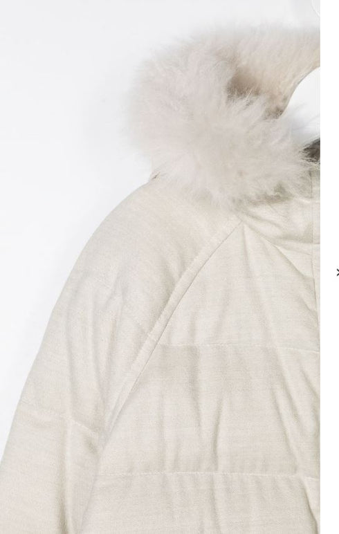 Padded jacket with faux fur trim